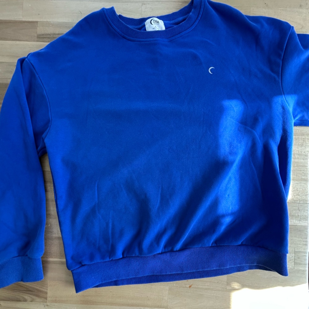 Zyia crewneck bleu xL chandail sport athleisure confortable